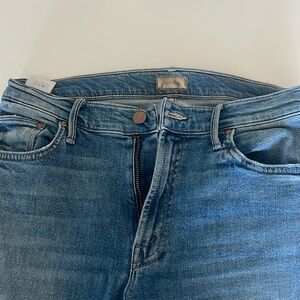Mother light blue cropped jeans